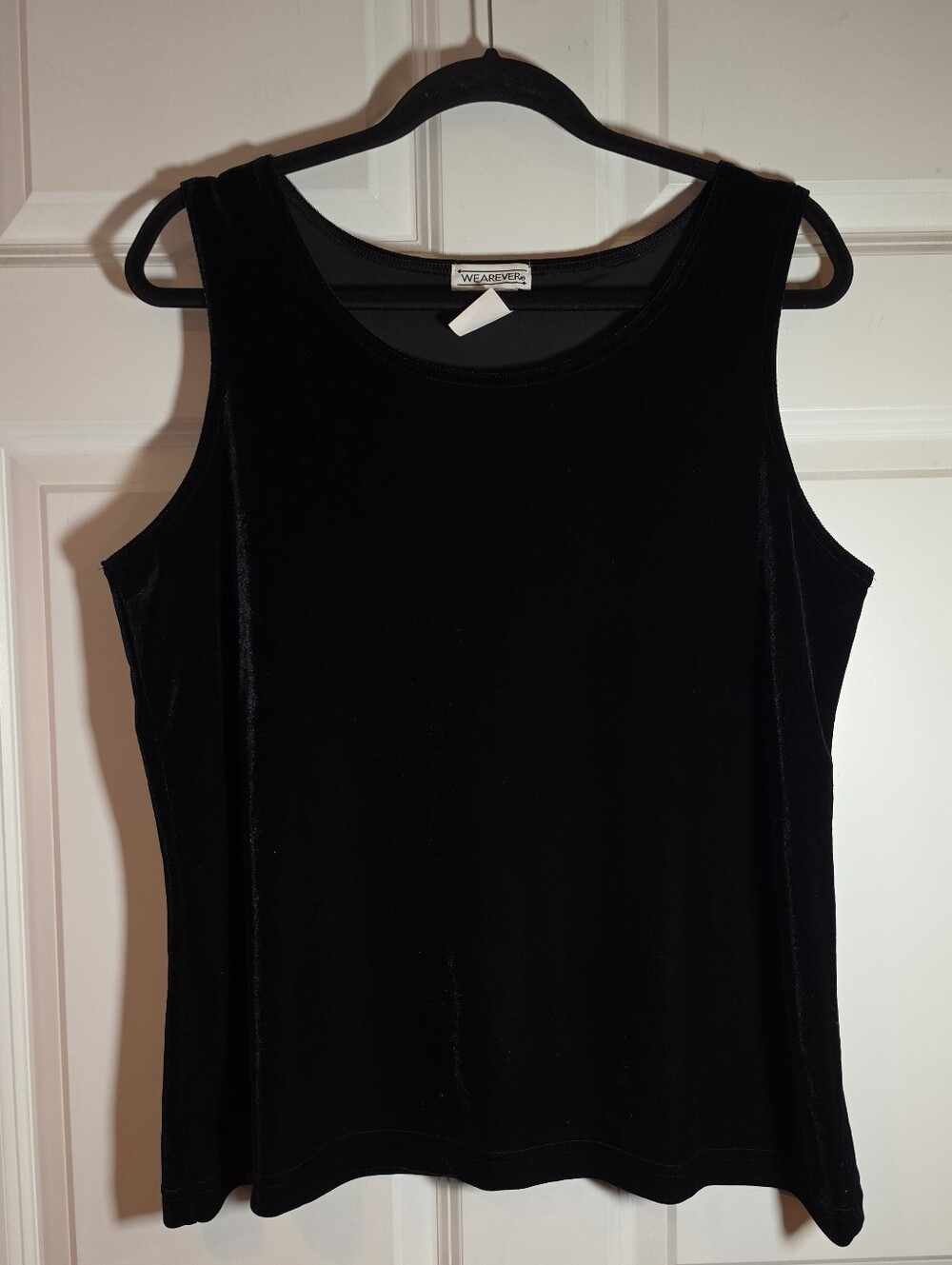 Wearever Vintage Black Velvet Sleeveless Tank L